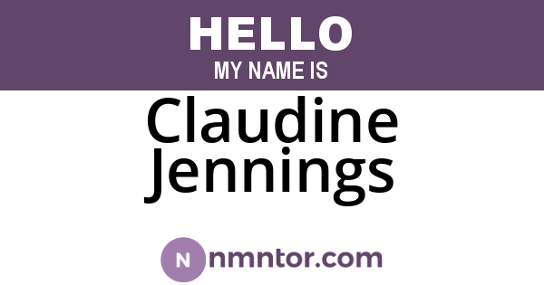 Claudine Jennings