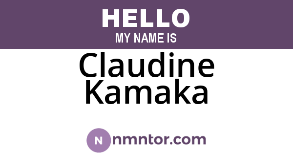 Claudine Kamaka