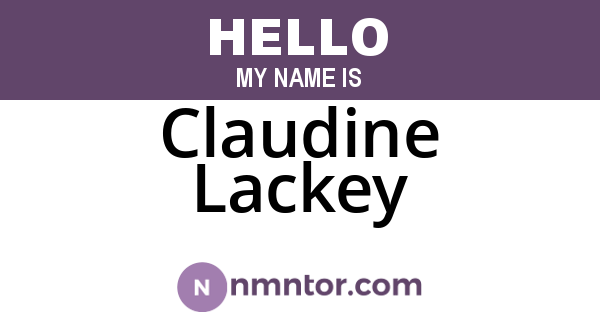 Claudine Lackey