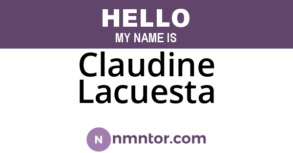 Claudine Lacuesta