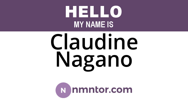 Claudine Nagano