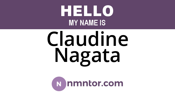 Claudine Nagata