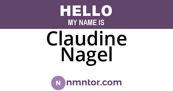Claudine Nagel