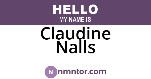 Claudine Nalls