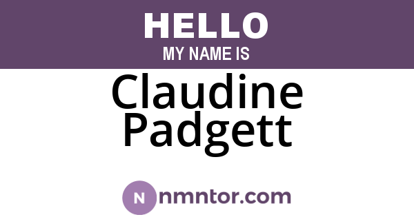 Claudine Padgett