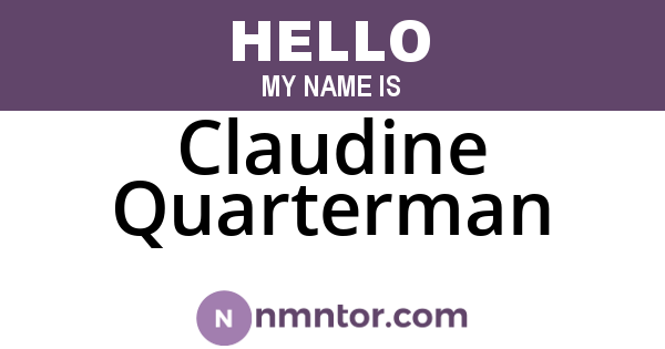 Claudine Quarterman