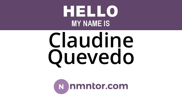 Claudine Quevedo