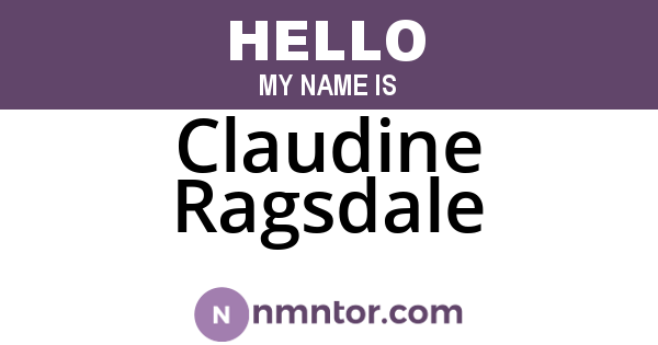 Claudine Ragsdale
