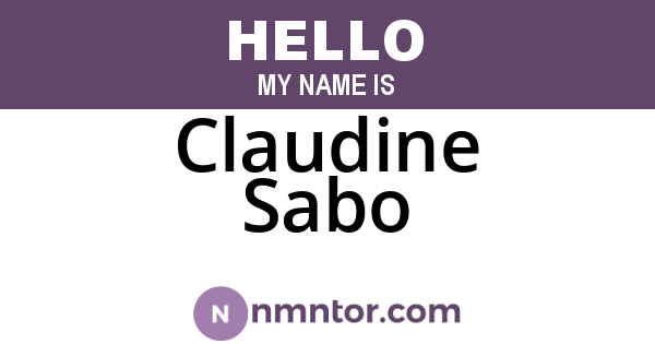Claudine Sabo