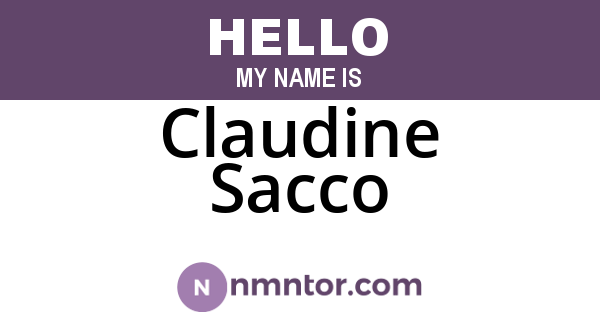 Claudine Sacco