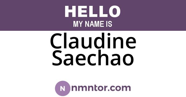 Claudine Saechao