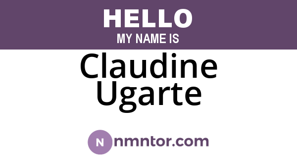 Claudine Ugarte