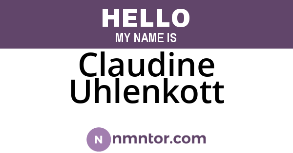 Claudine Uhlenkott