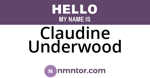 Claudine Underwood