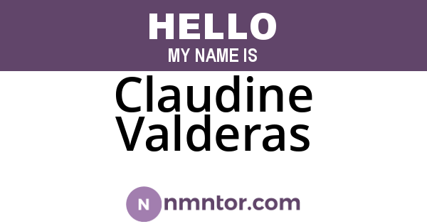 Claudine Valderas