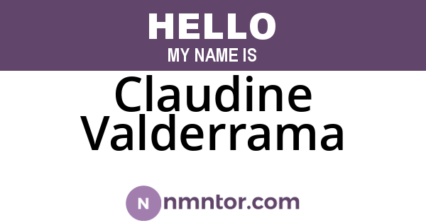 Claudine Valderrama