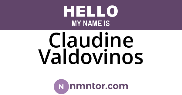 Claudine Valdovinos