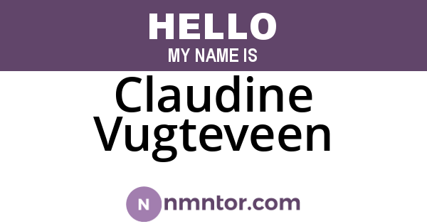 Claudine Vugteveen