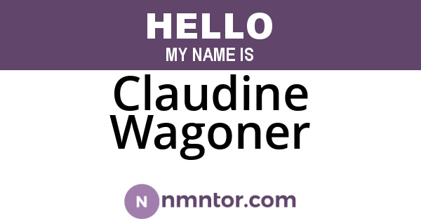 Claudine Wagoner