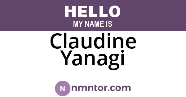 Claudine Yanagi