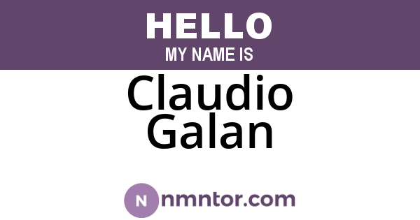 Claudio Galan