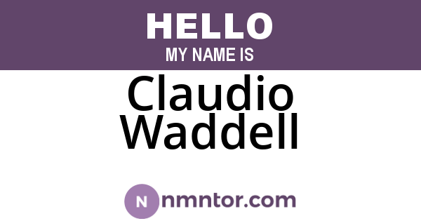 Claudio Waddell