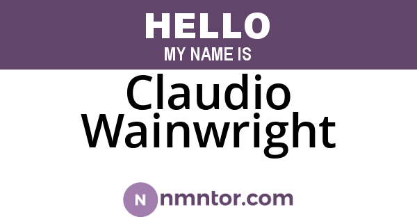 Claudio Wainwright