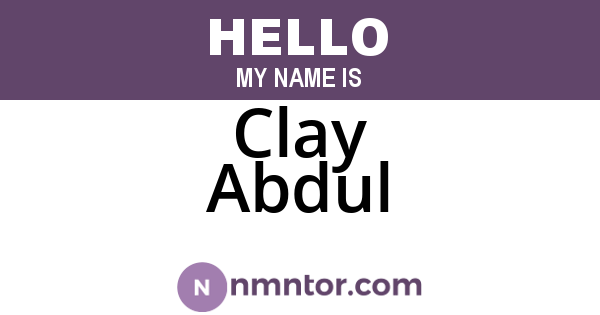 Clay Abdul