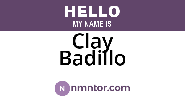 Clay Badillo