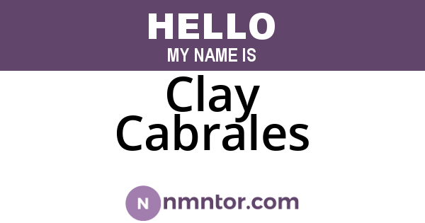 Clay Cabrales