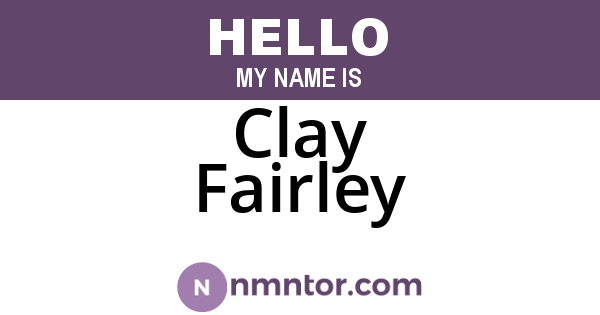 Clay Fairley