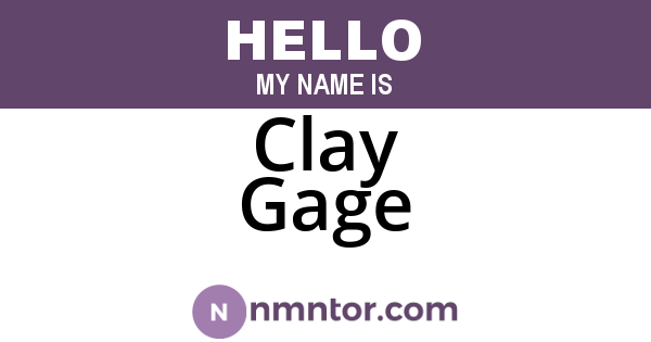 Clay Gage