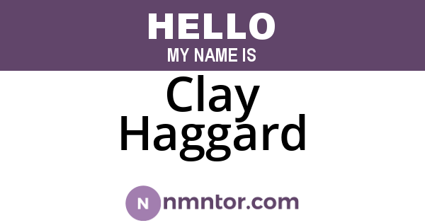 Clay Haggard
