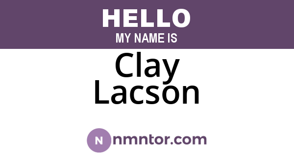 Clay Lacson