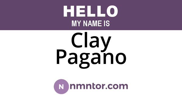 Clay Pagano