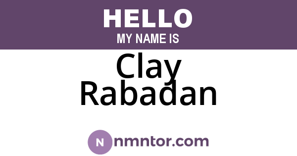 Clay Rabadan