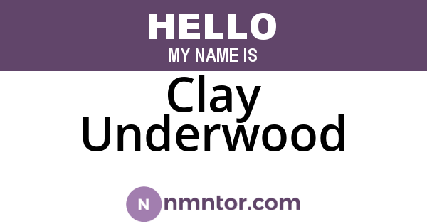 Clay Underwood
