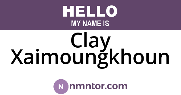 Clay Xaimoungkhoun