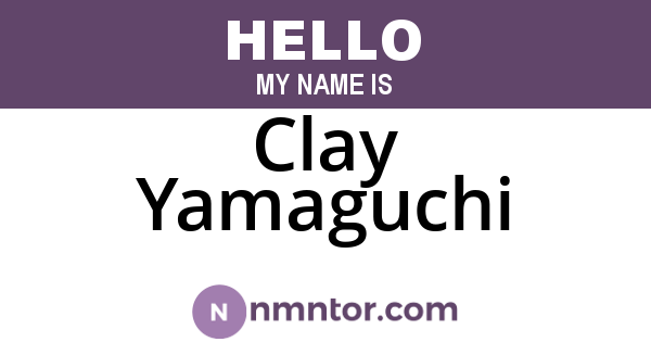 Clay Yamaguchi