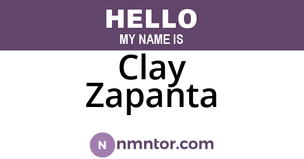 Clay Zapanta