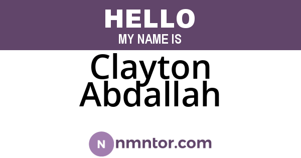 Clayton Abdallah