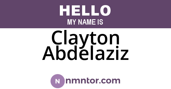 Clayton Abdelaziz