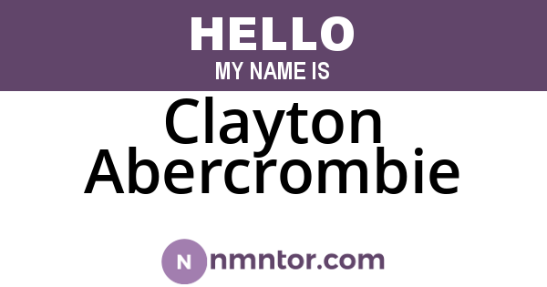 Clayton Abercrombie