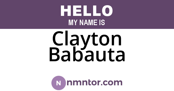 Clayton Babauta