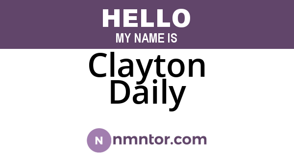Clayton Daily