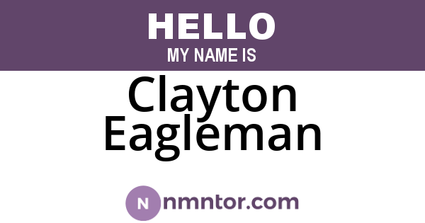 Clayton Eagleman