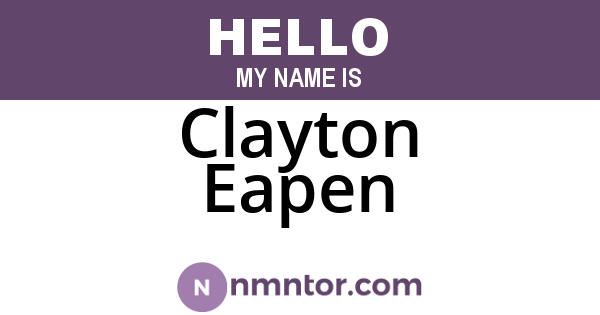 Clayton Eapen