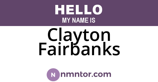 Clayton Fairbanks