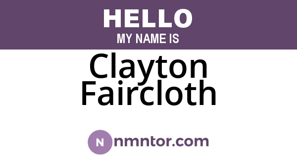 Clayton Faircloth