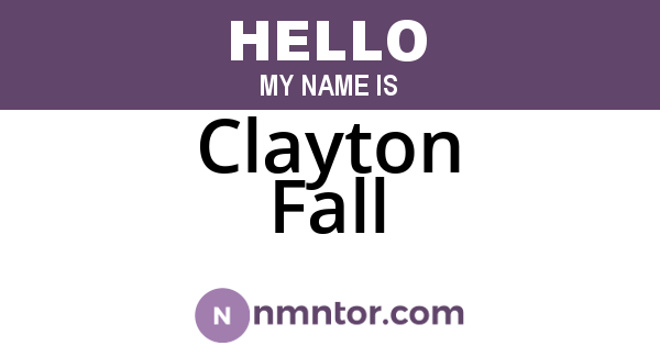 Clayton Fall